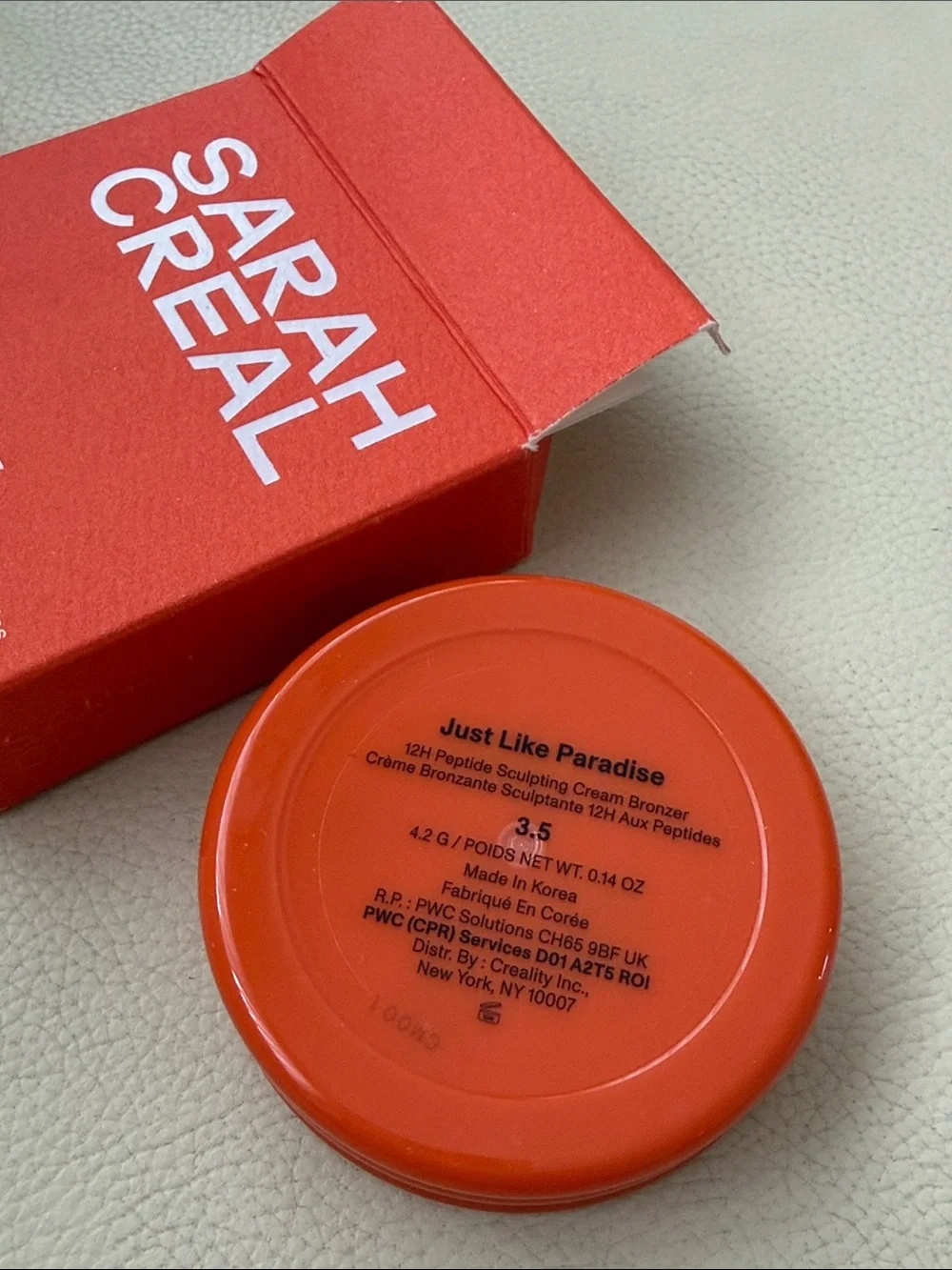 SARAH CREAL Just Like Paradise Cream Bronzer - BNIB